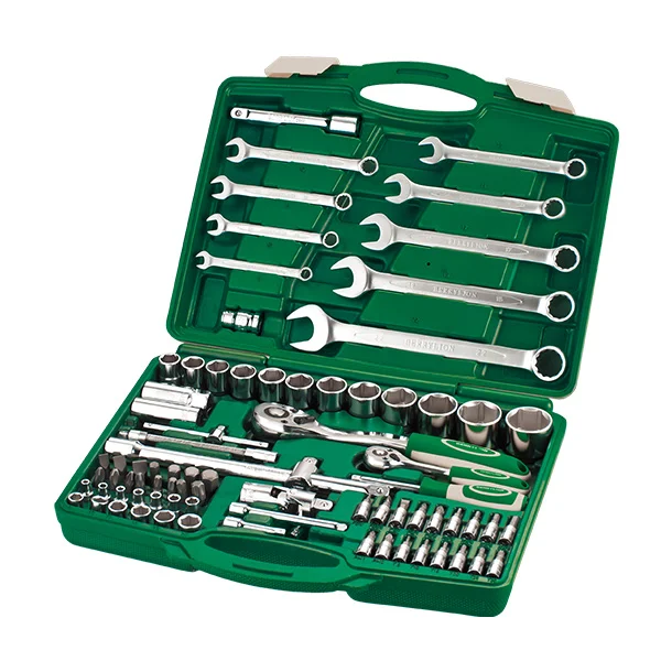 Berrylion 82PCs Socket Wrench Tool Set Box CR-V Hardware Tool Kits  Herramientas Ferramentas Car Repair Hand Tools