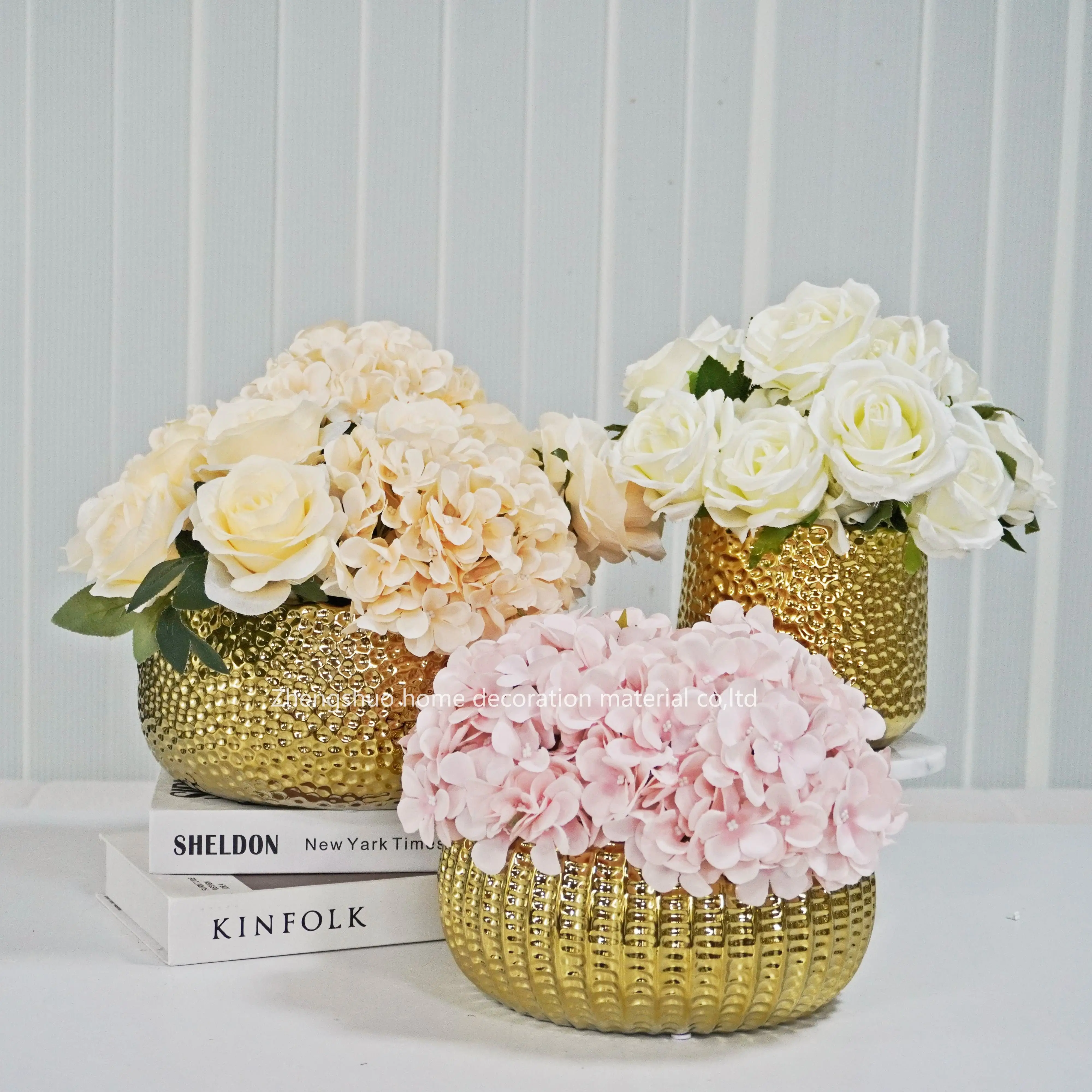 Factory wholesale Ceramic flowerpot Desktop flower pot Ceramic  flower pot decor pot for home desktop floor decoration