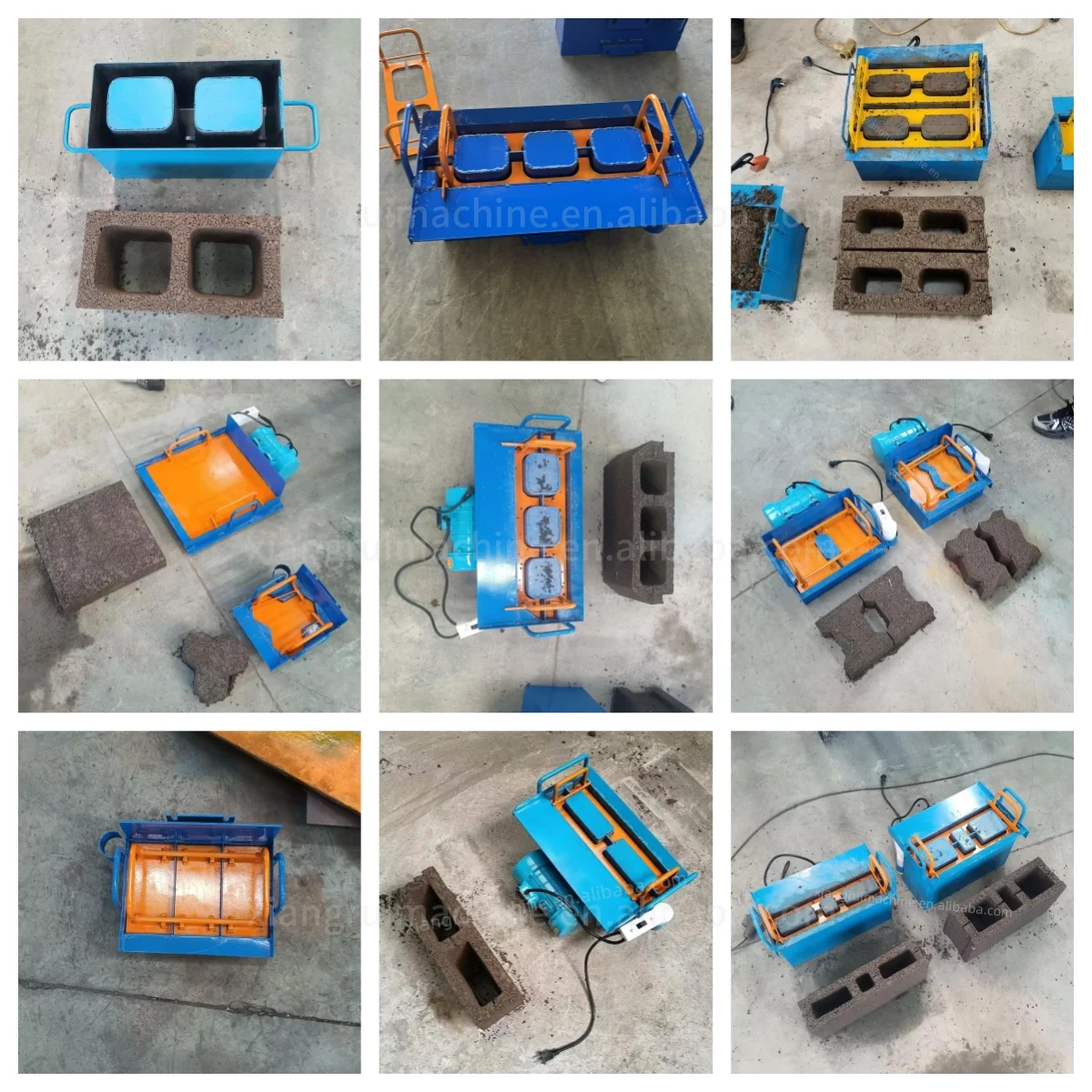 Kenya wire cutting interlocking cement concrete paving brick making machine manual convenient solid brick making machine