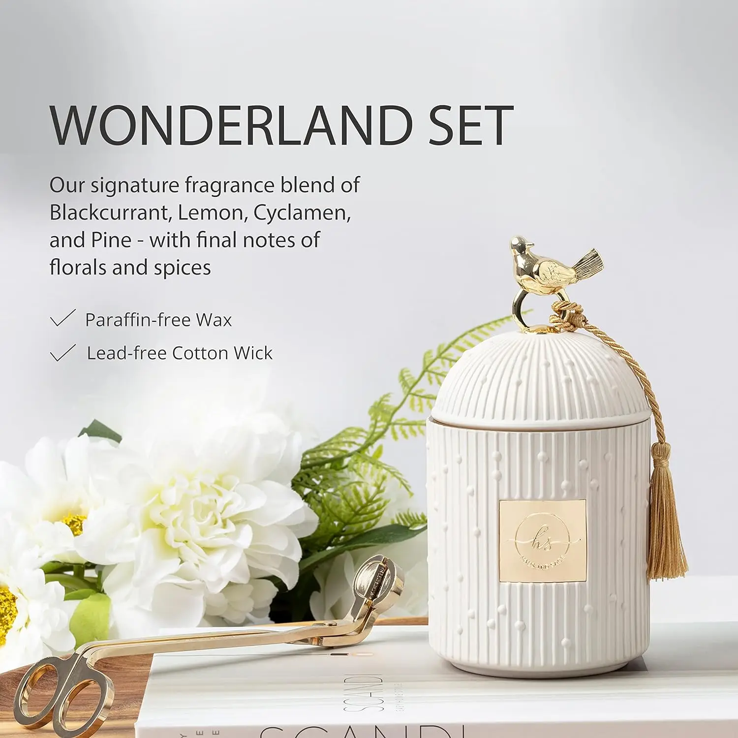 C&H 2024 best candle gift set with customizing scent fragrance aroma perfume ceramic candle