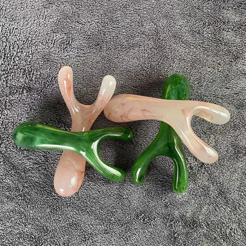 MU Natural resin facial nose massage stick nose bridge massage acupoint scraping massage relieve fatigue