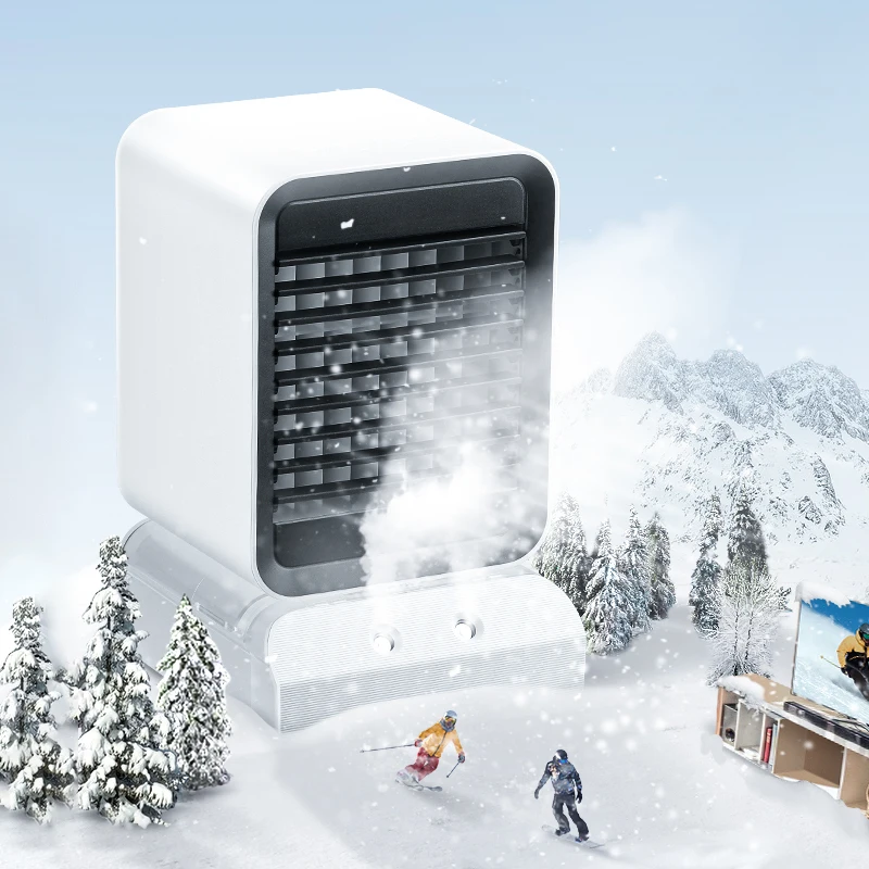 Бесплатный образец, оптовая продажа, новый офисный домашний мини-Настольный вентилятор кондиционера, вентилятор водяного охлаждения, настольный вентилятор