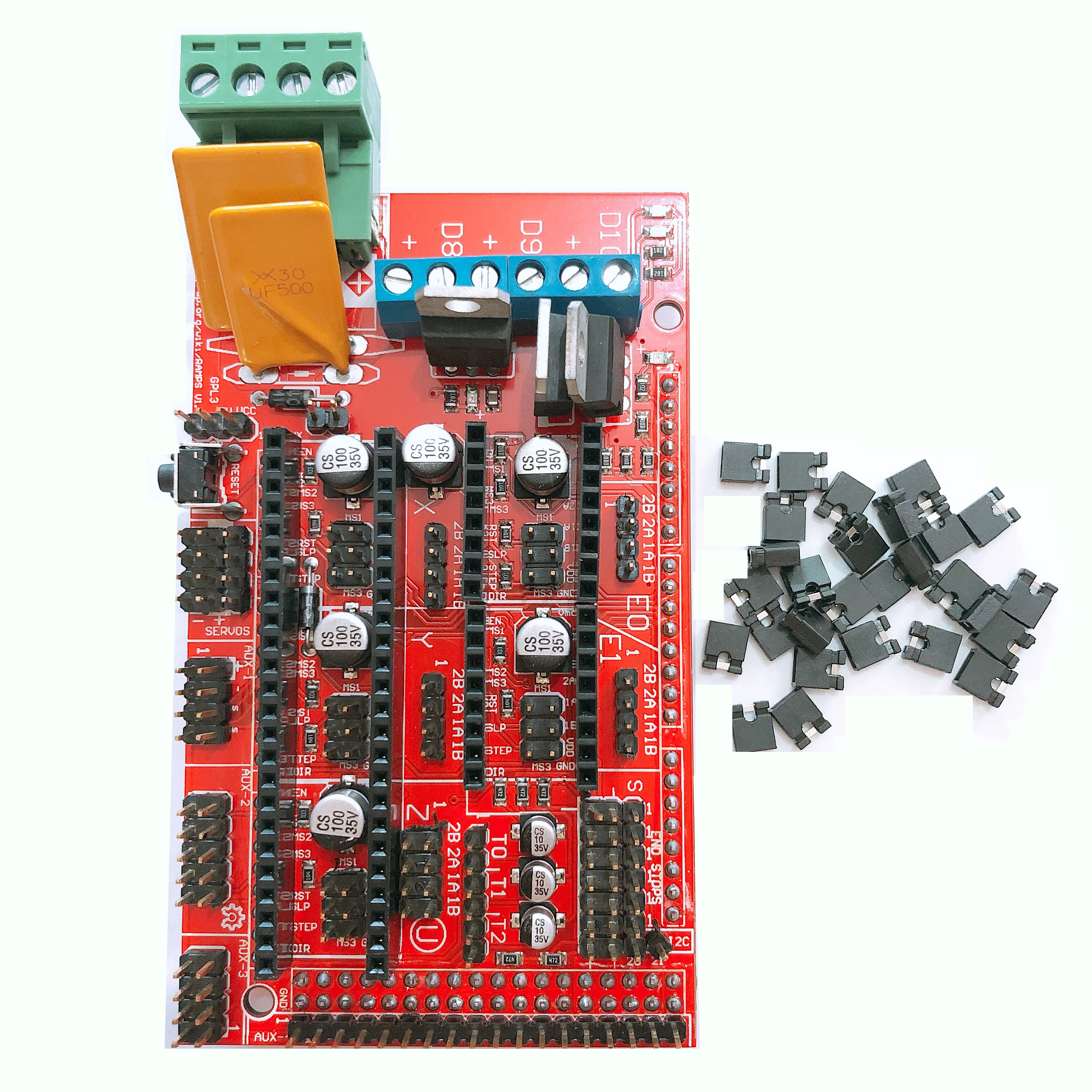 Reprap Ramps 1.4 Kit with Mega 2560 r3 + Hot bed MK2B + LCD12864 Controller + DRV8825 +Mechanical Switch +Cables 3D Printer Part