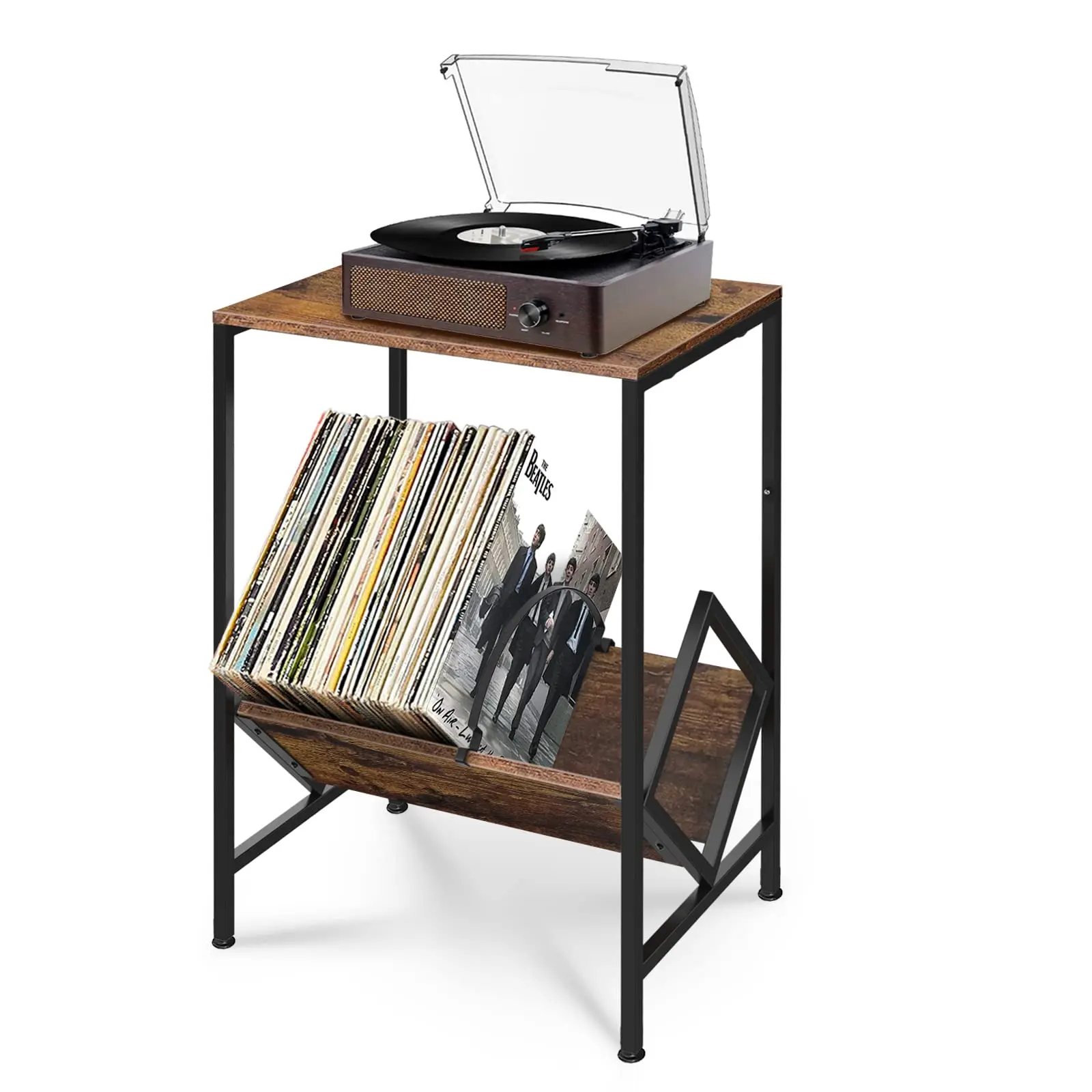rustic simple unique multifunctional record player display stand customized best selling vinyl record holder