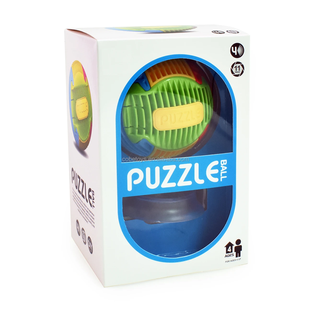 New Style Education Toy Kids Self Assemble Puzzle Maze Block Ball