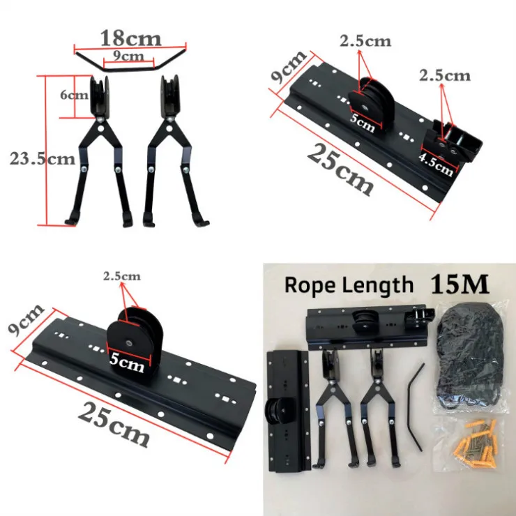Suzhou Pioneer Ceiling Lifting Pulley Bicycle Mount Bike Hoist Hanger Surfboard Rack Swivel Hooks for
