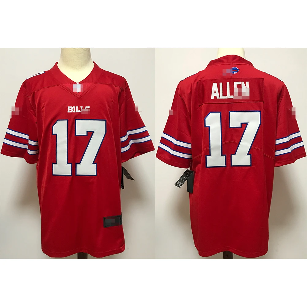Тайское качество регби nflshirt Мужская футболка Buffalo мощностью № 17 Джош Аллен # Diggs14 Американская Футбольная форма Джерси