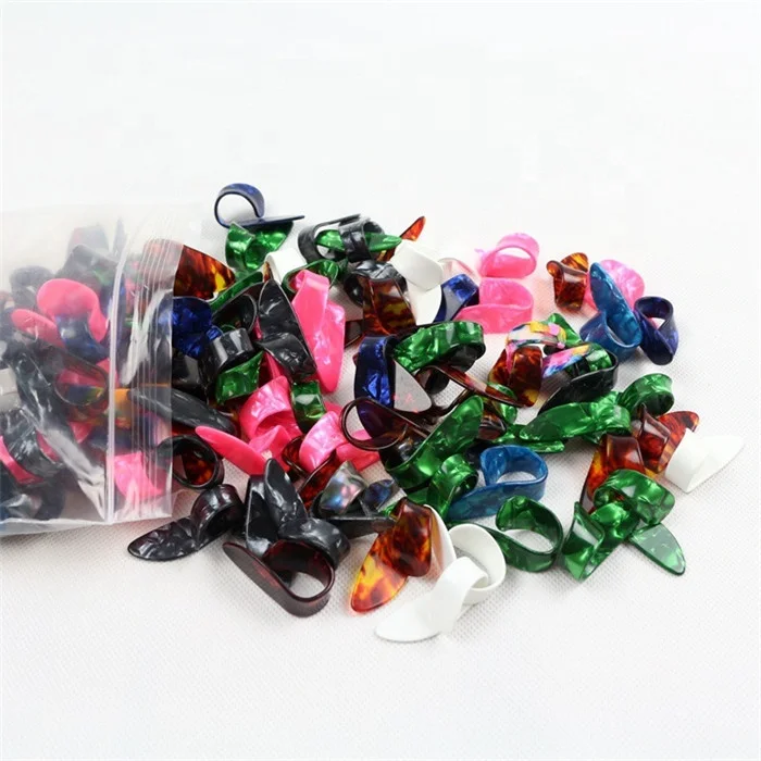 Plastic Finger Finger Guitar Picks  Guitar Plectrums Picks Acoustic Electric Bass Guitar Accessories Colors Random