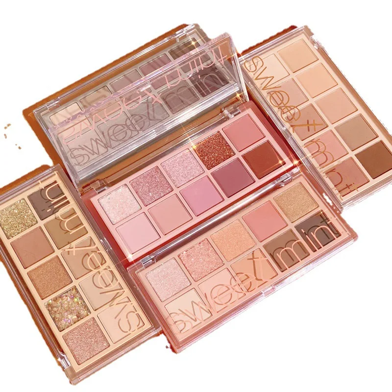 wholesale 10 color water resistant shadow eye paints brown nude eyeshadow palette maquillaje powder makeup eyeshadow