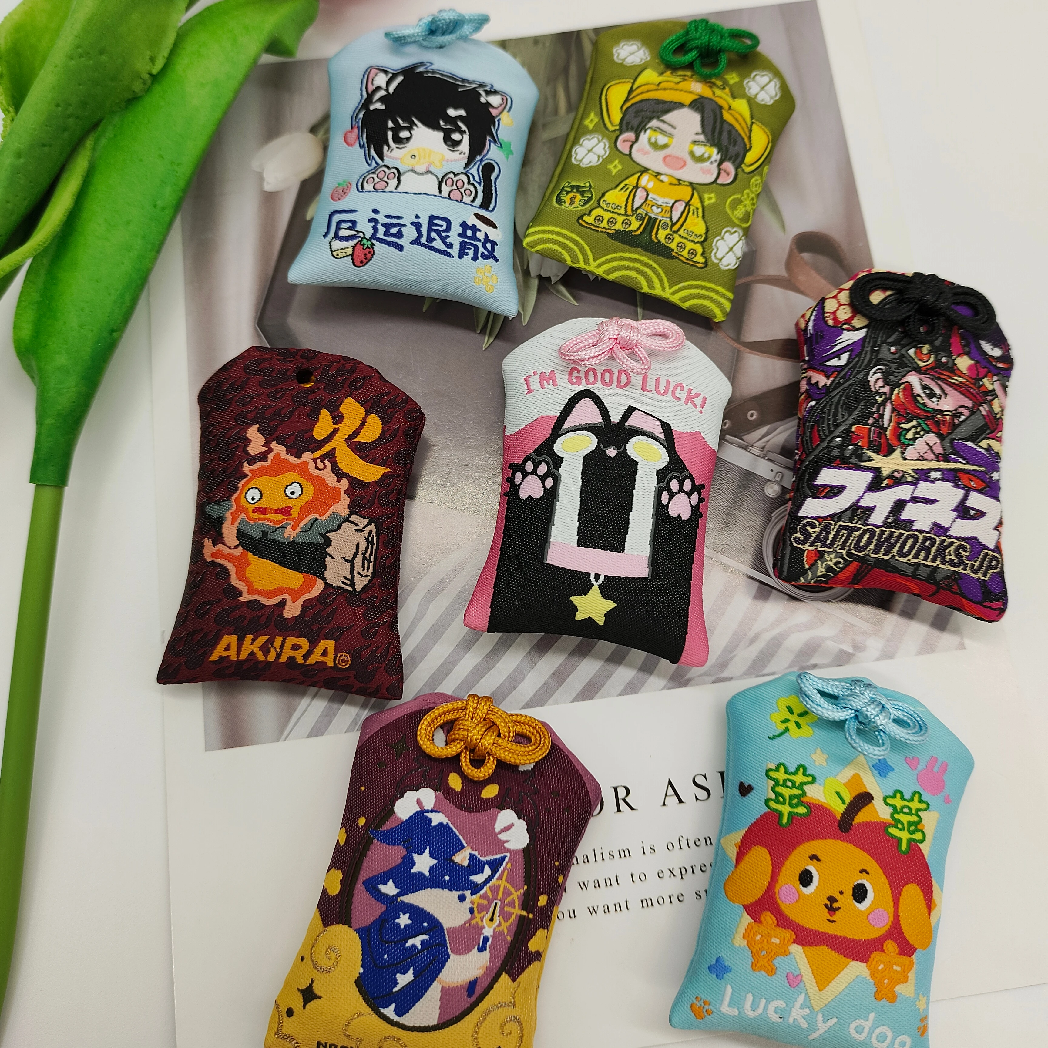 Custom japanese style oMaMori luck charm Peaceful Amulet Prayer Bag