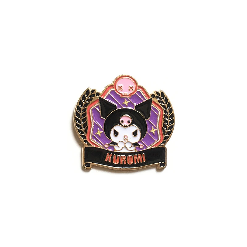 Wholesale cute anime  cartoon  enamel clothes pins set name tag badge holder accessories color changing enamel pin