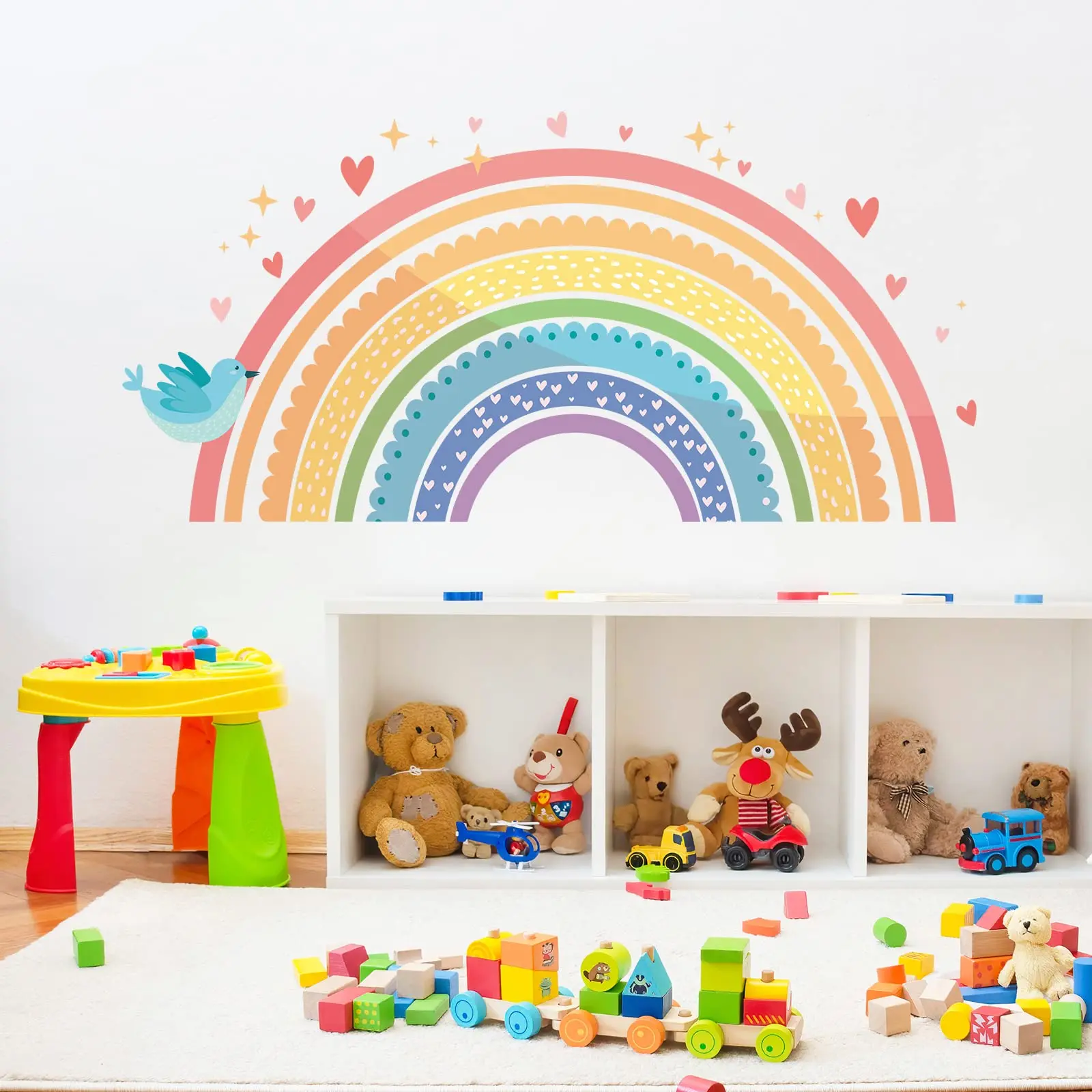 Love rainbow stars Sun children cartoon cute wall stickers living room bedroom decoration wallpaper self-adhesive DIY stickers