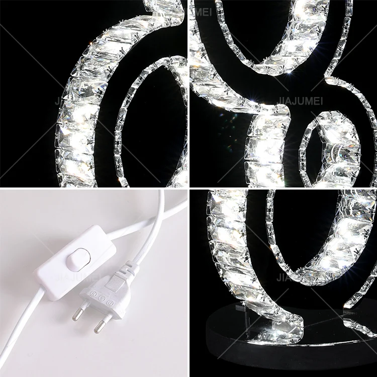 Italian Modern Luxury Crystal Table Lamp Bedroom Led Desk Lamp