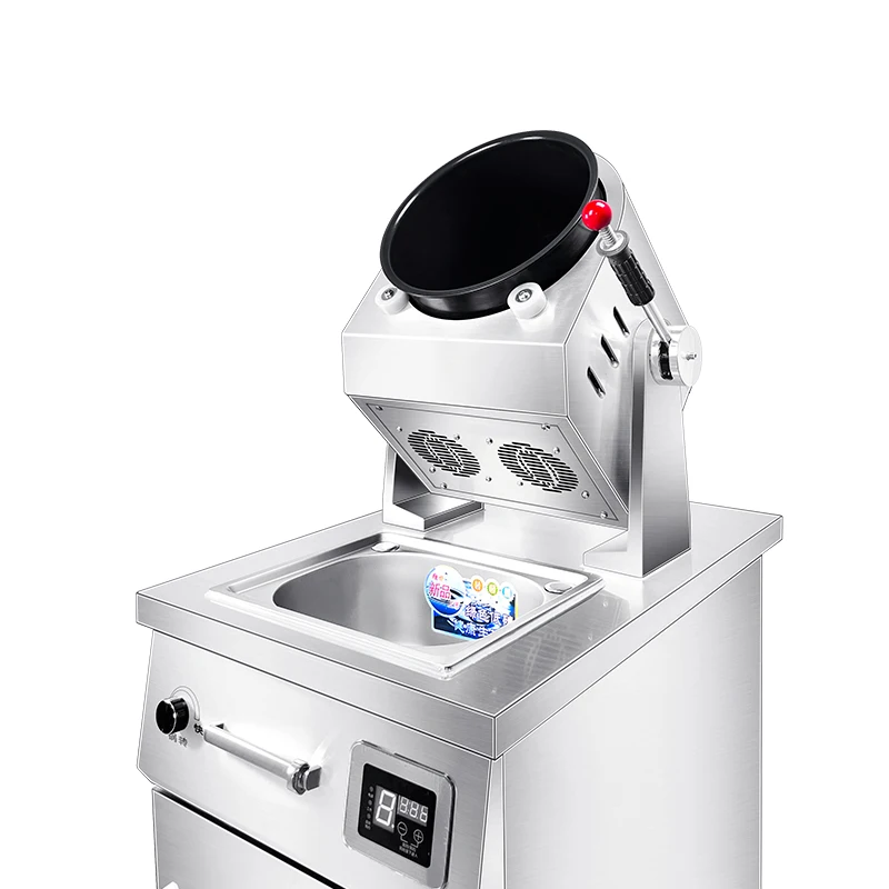Commercial Stainless Steel Electric Stir Fry Machine Automatic Drum Stir Fry For Food Intelligent Cooking Machine
