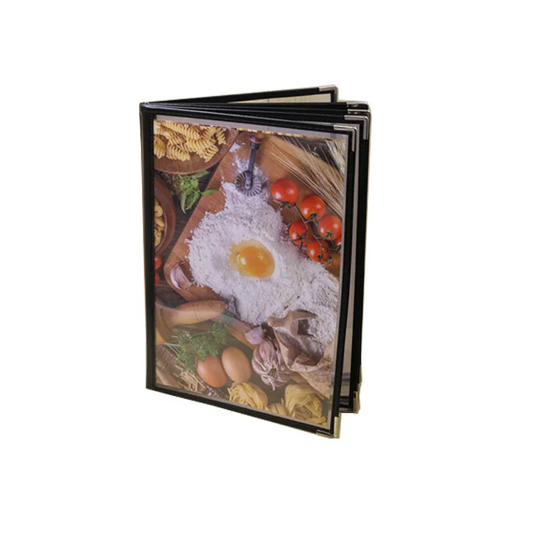 Sewn Cafe Menu Cover 6 Panel 12 Views Leatherette 8.5 x 11 From Yimi Leather