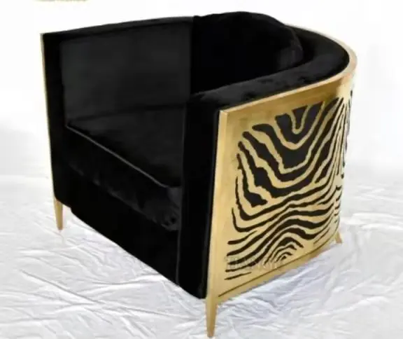 Роскошная рама для дивана и стула в гостиной золотого цвета из нержавеющей стали может быть изготовлена по индивидуальным Размерам