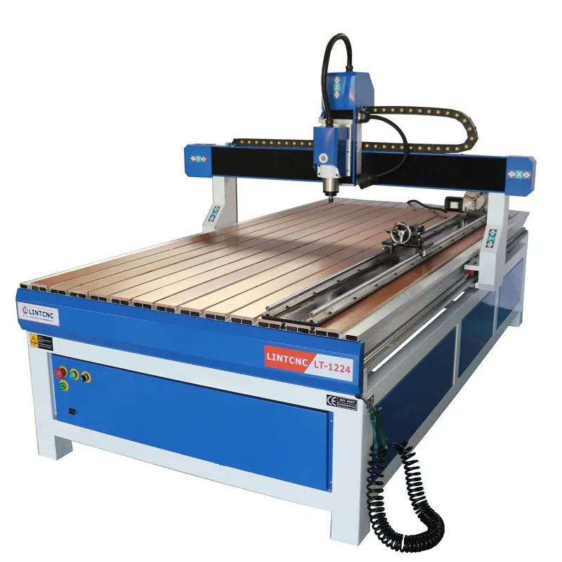 3 Axis Wood Router Machine Price  Aluminum T-slot table with PVC and Hinwin square linear rail 1.5KW spindle of  Cnc Router