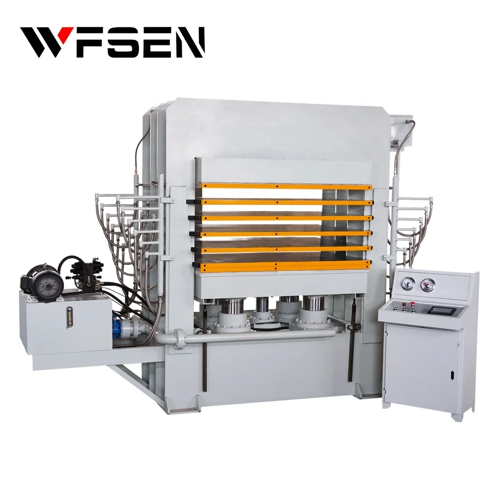 WFSEN mdf laminate hot press machine plywood hydraulic hot press machine for doors