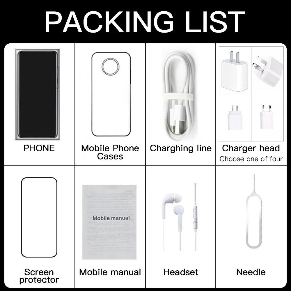 XINZY   OEM   Mobile Phone Note25 U Original Global Version Wholesale Smartphone 7.2 Inch HD Screen Dual SIM Smartphone Mobile P