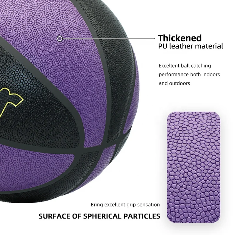 Mix colors with PU basketball high quality high elastic indoor and outdoor basketball