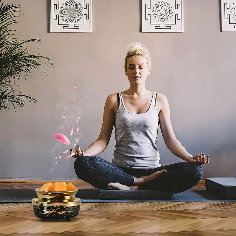 Ceramic Gold and Black 2 In 1 Fragrance Oil Warmer Candle Melt Burners Electric candle wax melte