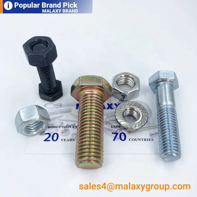 MALAXY Stainless Steel A2 Fully Threaded Hexagon Screw Din933 Bolt With Hexagon Head Din933 Bolt