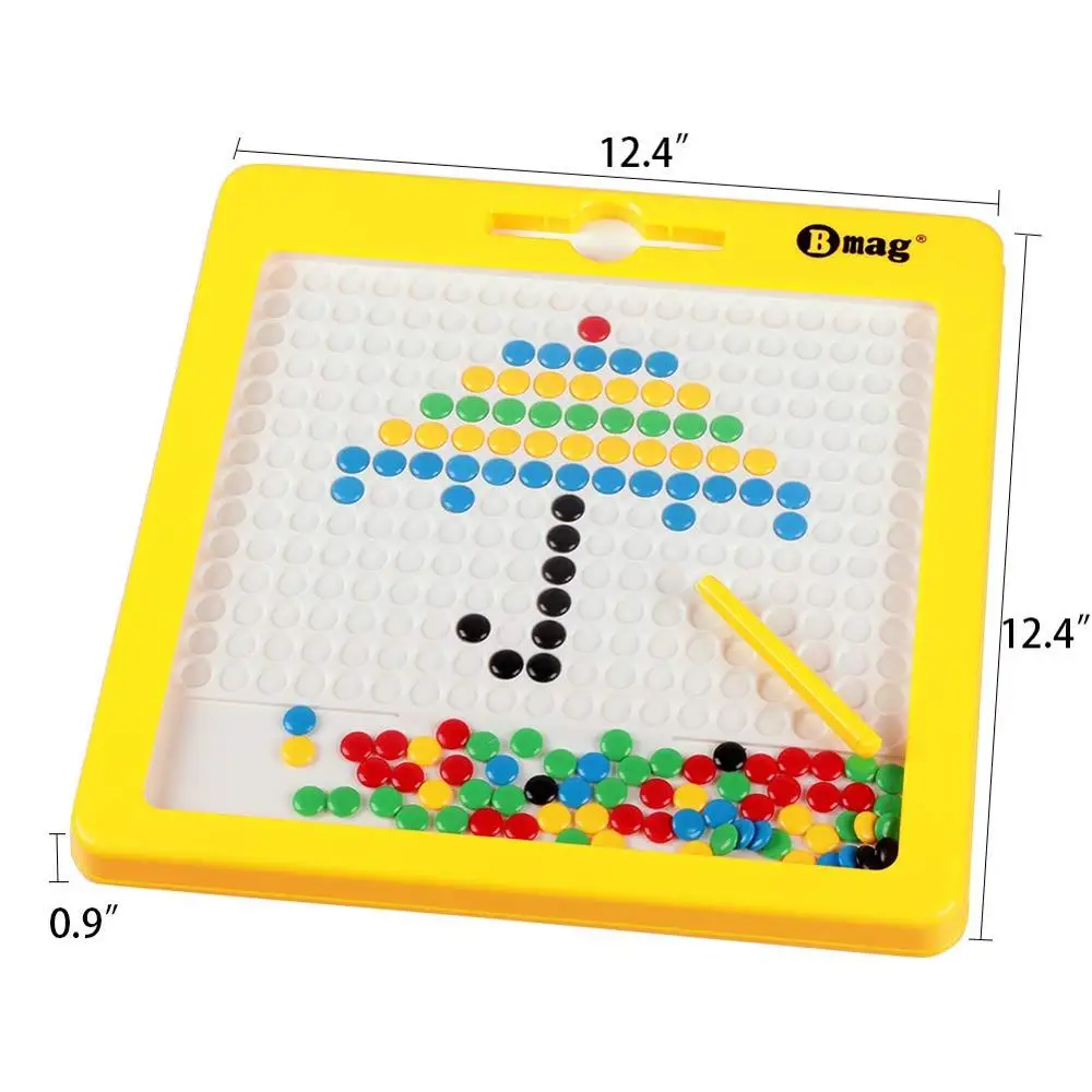 NO MOQ Bmag Kids New Magnetic Tablet Colorful Chocolate Beads Magpad Dot Learning Educational Magnetic Drawing Board Toy