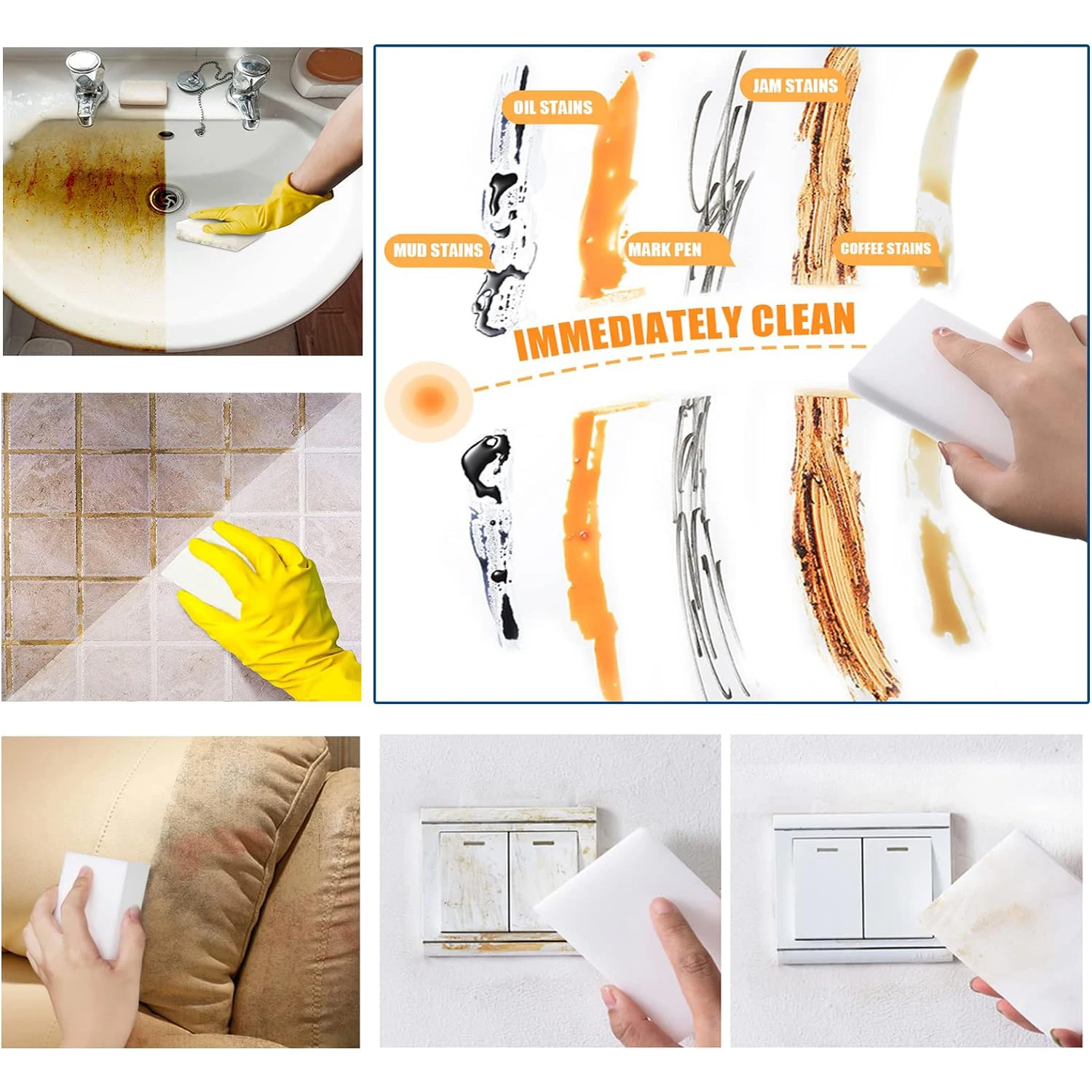 Magic cleaning Sponge Kitchen Cleaning magic  Eraser for Kitchen Office Bathroom Cleaning Nano Sponges