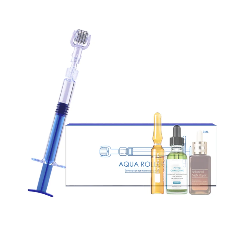 Инновационные 72 микро-иглы, гиалуроновые фильтры, инжектор Botox Aqua Derma Roller Ampoule HA аппликатор