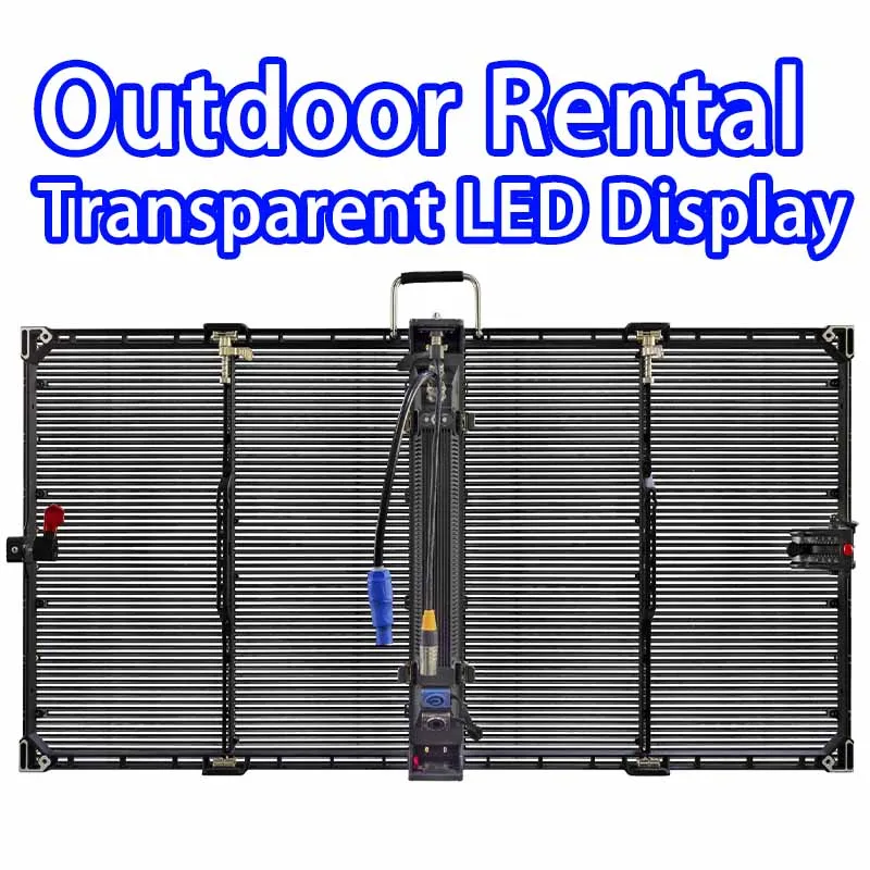 500*1000mm transparent grille screen pantallas transparente led flexible transparent led mesh screen display
