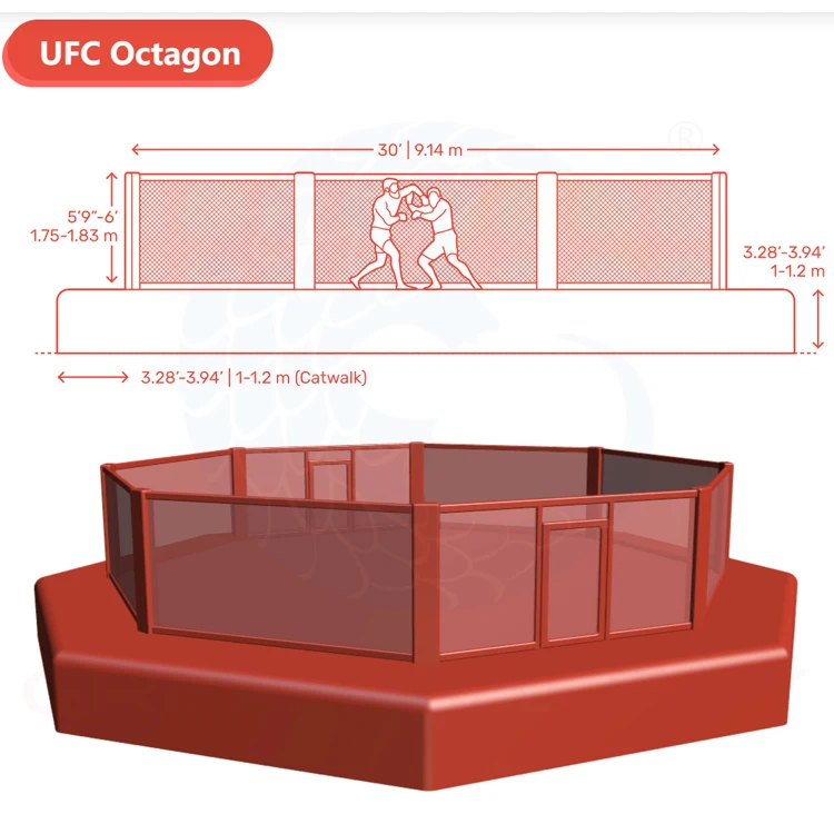 Home use mma cage cheap mma cage octagon PU wrapped PVC cover fight cage for sale