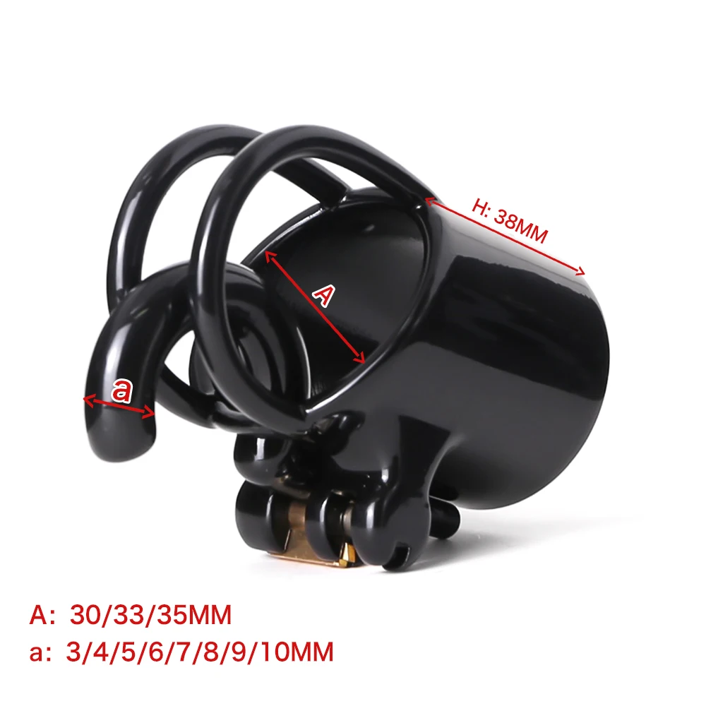 Premium Paint 3D Printed PA Puncture Resin Cock Cage Male Chastity Device With Stealth Lock