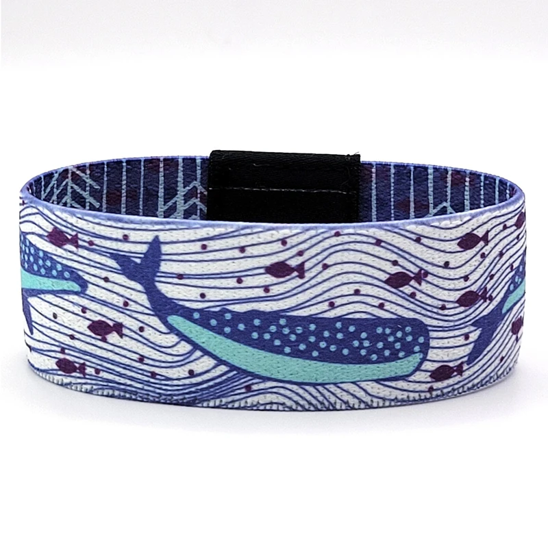 Custom Sublimation Design Elasticated Bracelet Material Polyester Festival Elastic Wristbands Events
