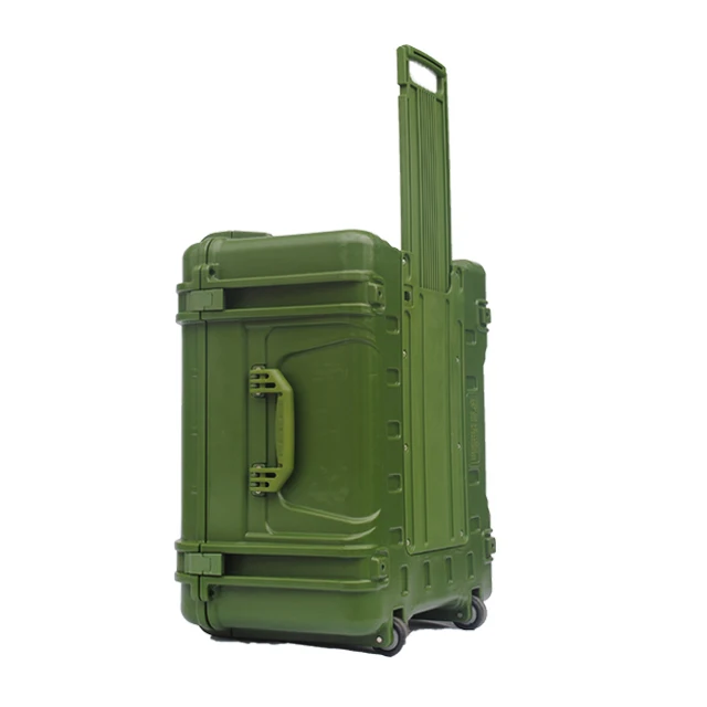 Trolley rolling waterproof hard plastic tool case flight case with wheels