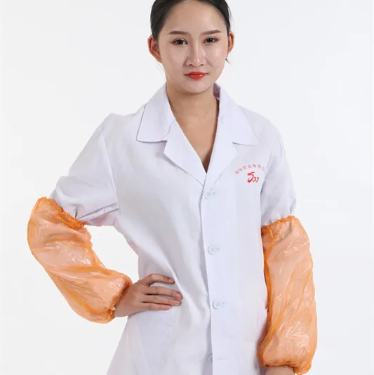 
Disposable Pink Plastic PE Arm Sleeve Cover for food industry 