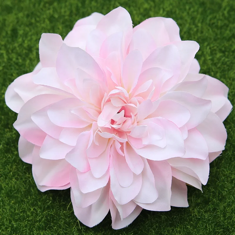 16cm Dia Fabric Silk Artificial Dahlia Heads Flowers for Decoration