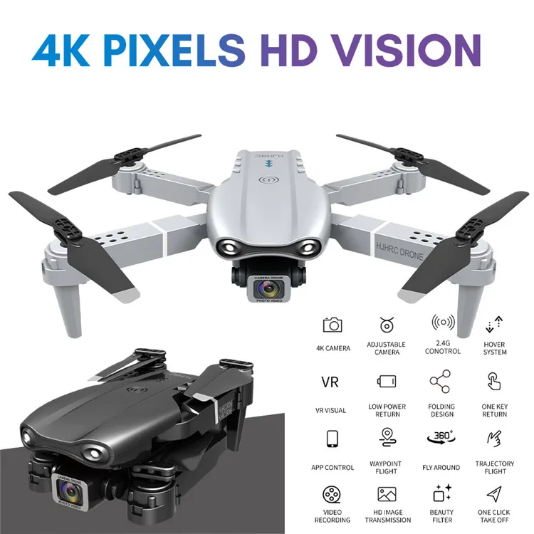 High Quality 4K Hd Camera Wifi Fpv Hj97 Drone Face Recognition Mini Drone Foldable Air Pressure Fixed High Quadcopter Drone