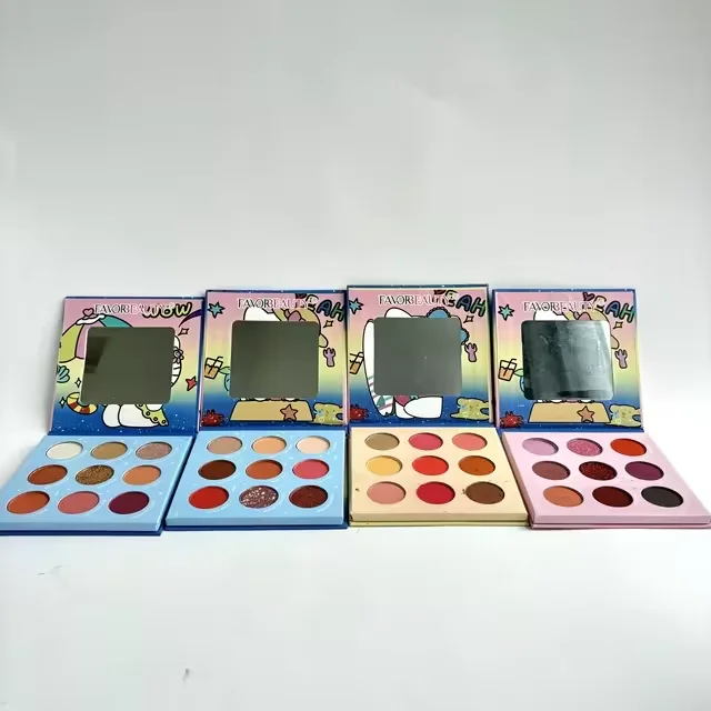 Hello kit 9 Eyeshadows mini Makeup Custom Shimmer Matte long-lasting Palette Eyeshadow Private Label Waterproof sombra de ojos
