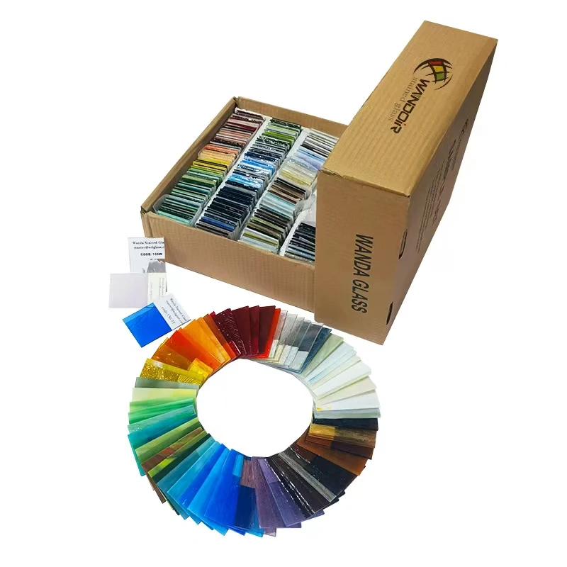 Wall arts Colorful stained glass sheet for stained glass hanging decoration and stained glass window decorations