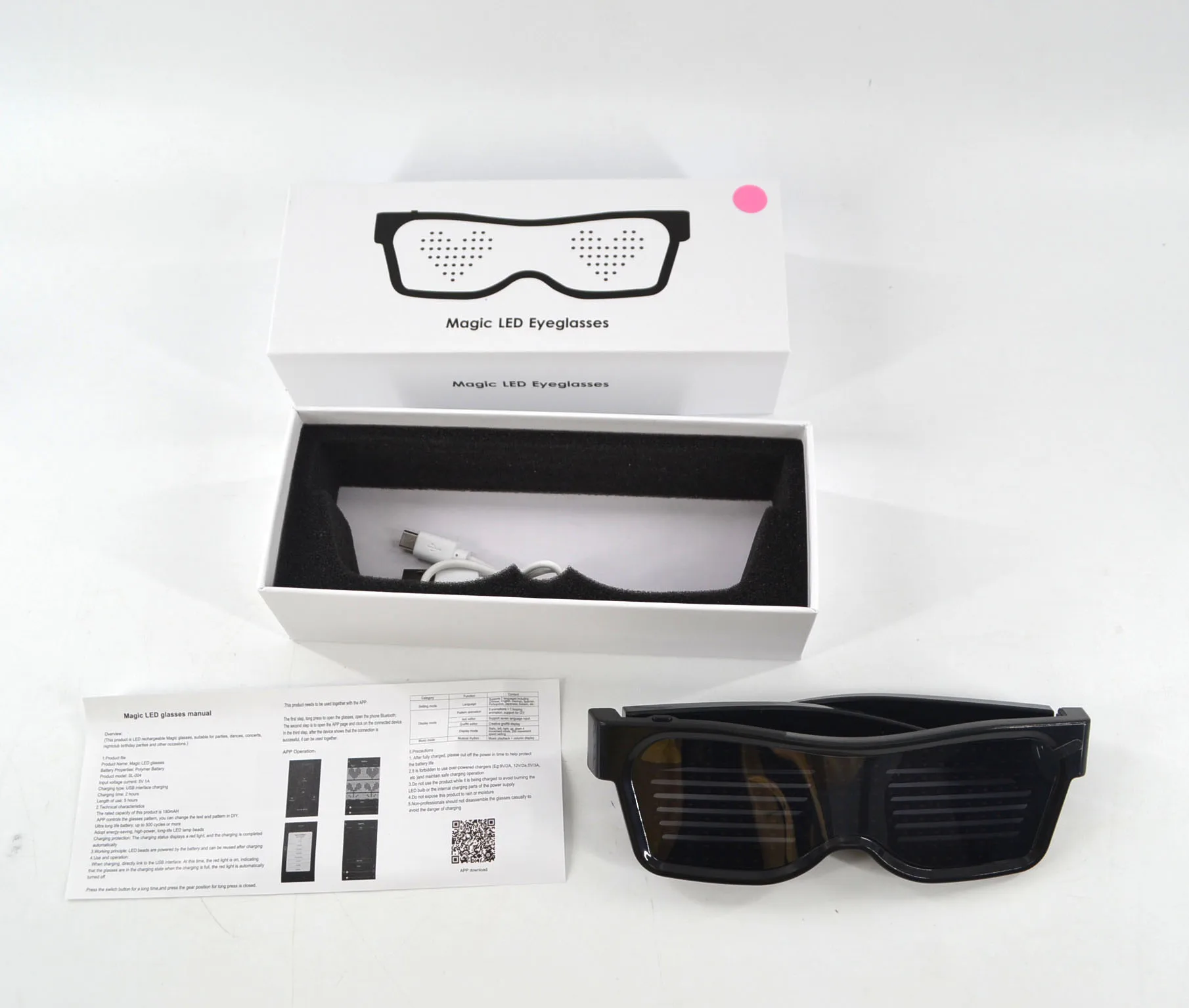 Super September New Design  LED Luminous Glasses for Halloween