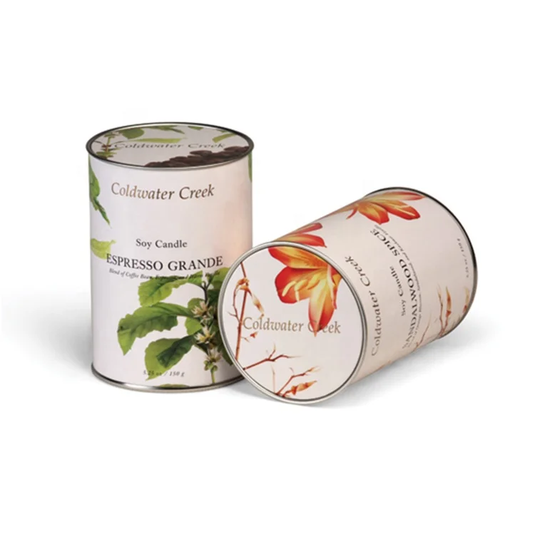 Изготовленный На Заказ контейнер из алюминиевой фольги для упаковки чая, пищи, кофе, картонный цилиндр, бумажный контейнер с переработанным покрытием и крышкой