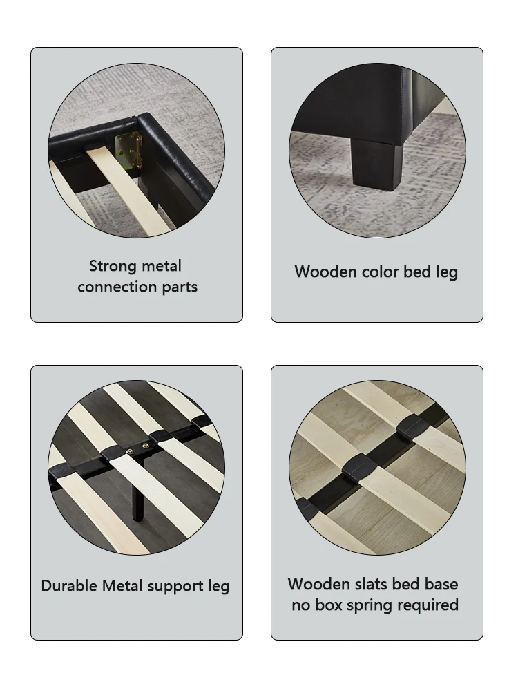 Bedroom furniture cheapest price latest design grey linen fabric bed