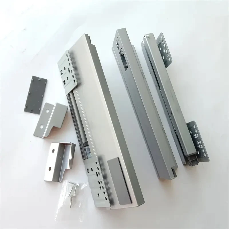 Cold Rolled Steel Under Mount Rail Soft Close Box Drawer System for Kitchen Hardware