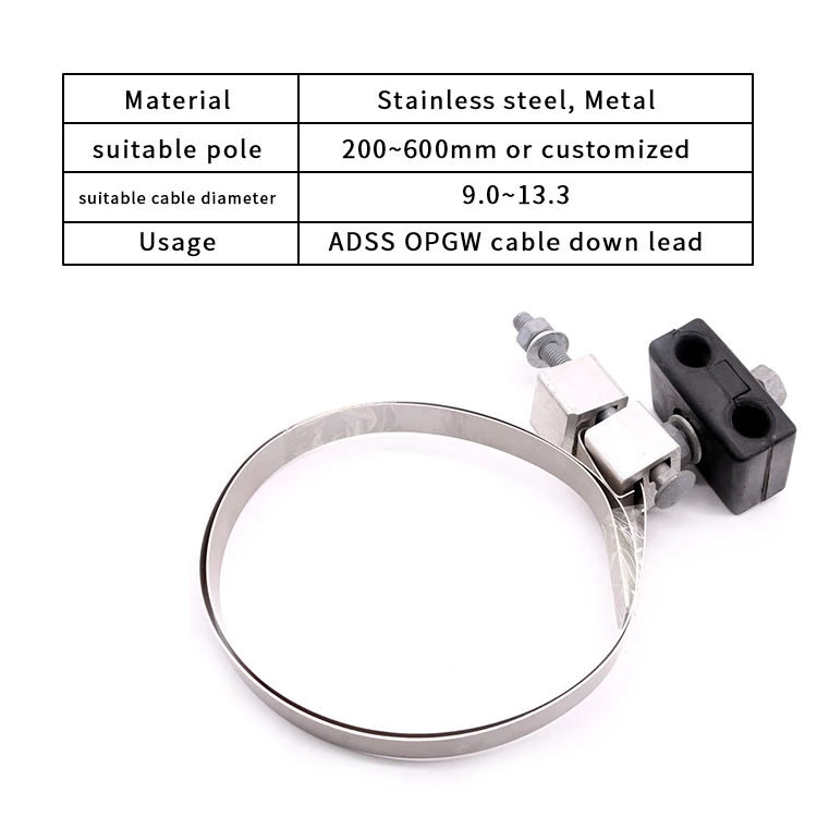 Electric pole clamp Down Lead Clamp for Pole and Tower
