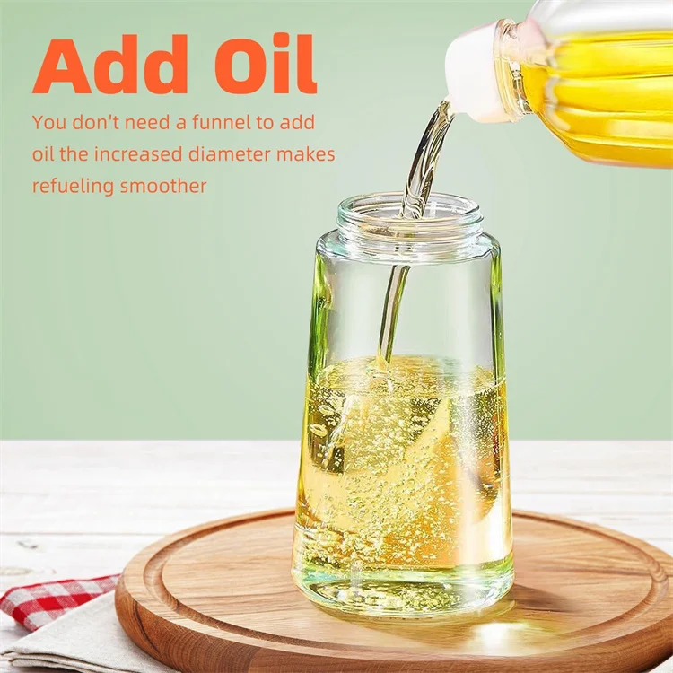 2 in 1 Olive Oil Dispenser Sprayer Premium Glass Oil Bottle Mister for  Kitchen Cooking Air Fryer Salad Frying Barbecue