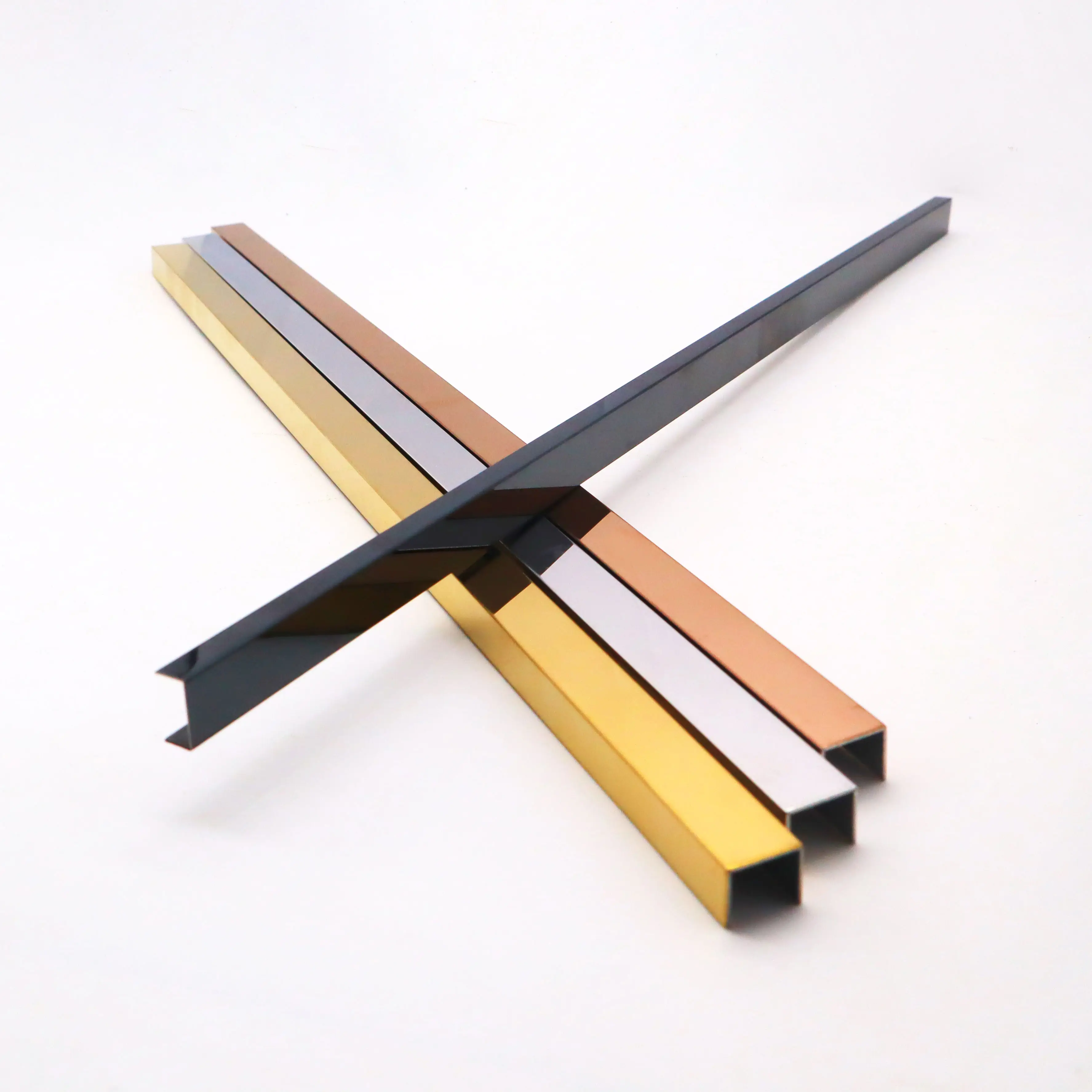 black metal edging profile stainless steel transition strips flooring tile trim border wall edge trim floor trim edge protector