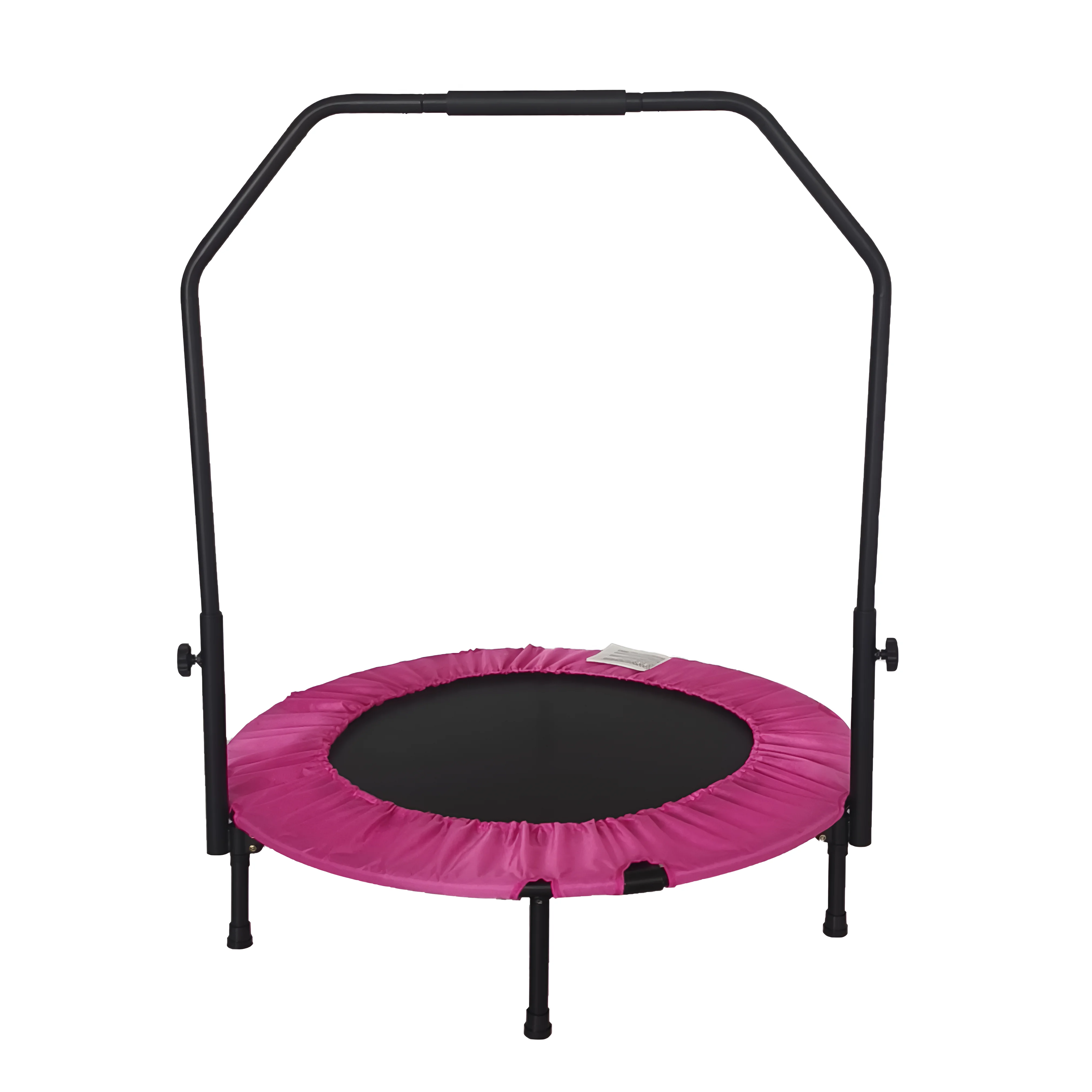 48 Inch Foldable Mini Trampoline, Fitness Trampoline Rebounder with U shape Foam Handle, Indoor Outdoor Exercise Trampoline