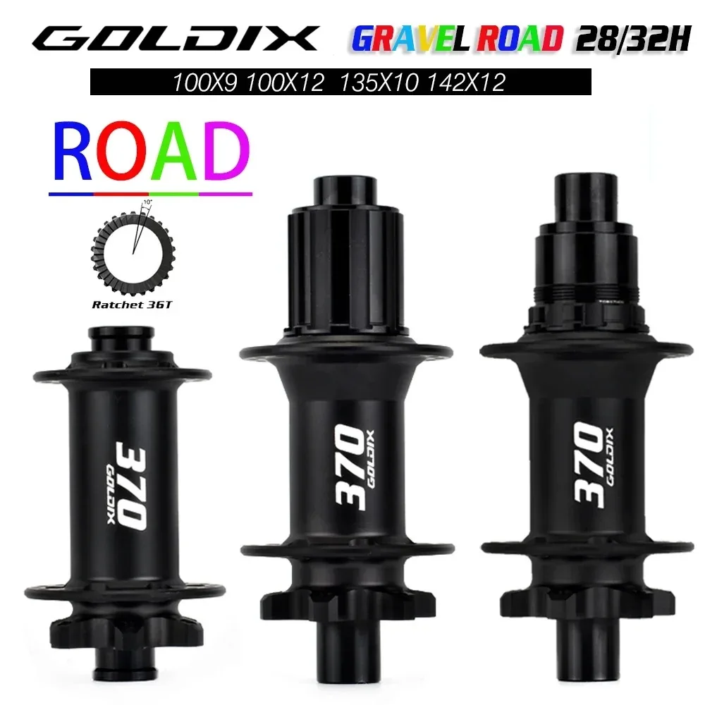 GOLDIX R370 Road Bike hub 28H 32-hole J-type 6 bolts Bike BOOST Wheel hub Ratchet 36T bike accessories