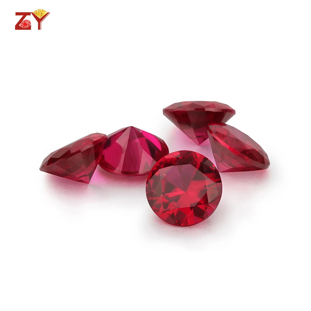 Круглый Рубин корунд 5 # класс 3