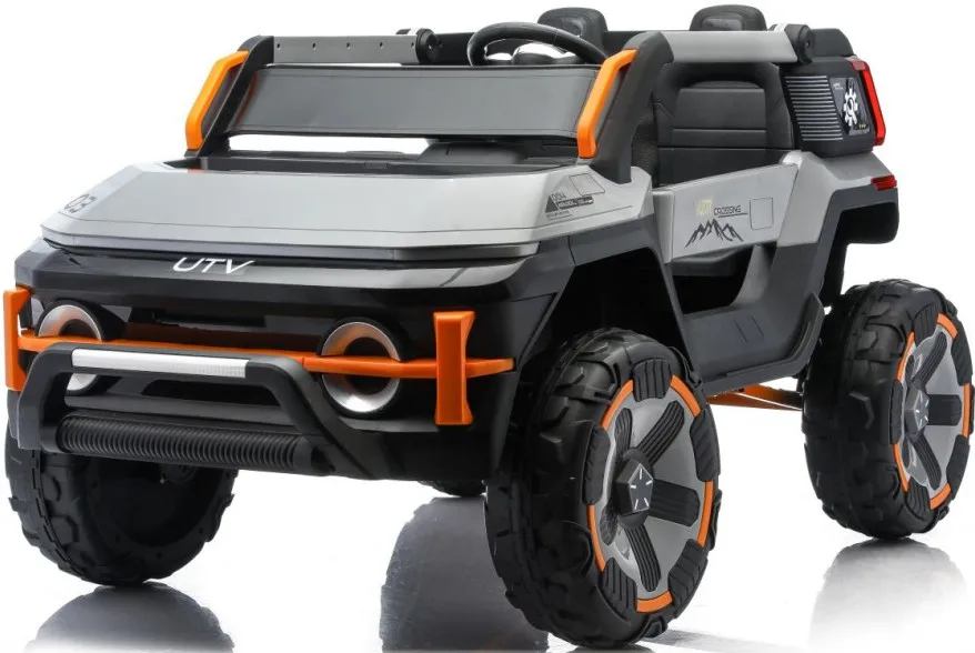 12V Kids Electric Ride on UTV Car Remote Control, 4WD 3-5km/H Max Speed, Bluetooth USB Music Player, 4 Wheels Suspension